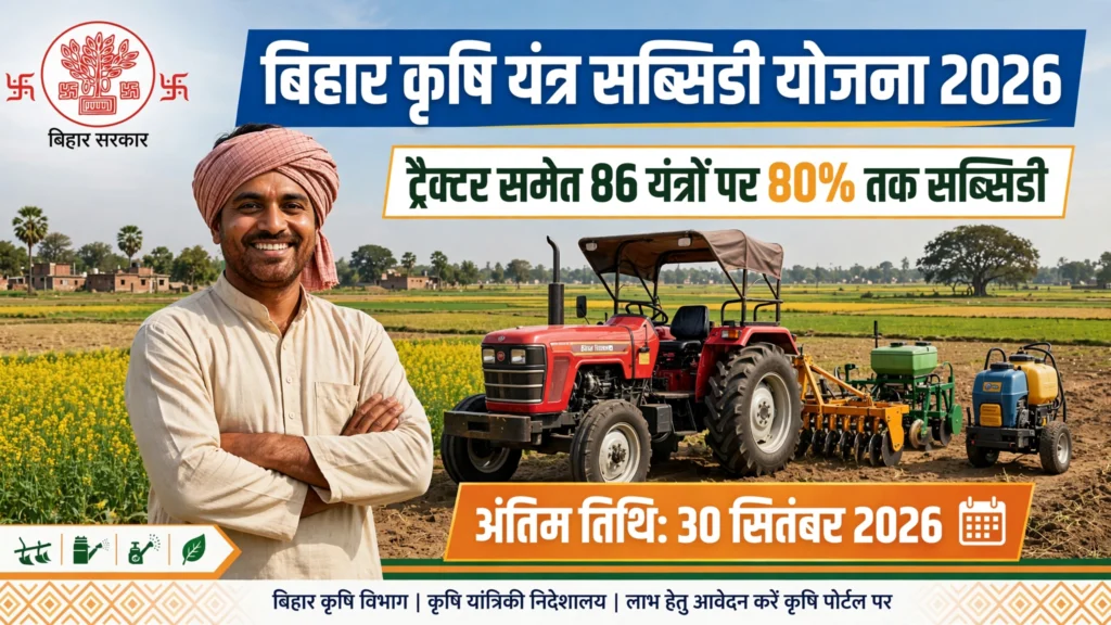 Bihar Krishi Yantra Subsidy Yojana 2026
